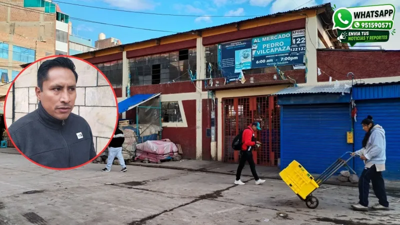 Gerente de Comercialización de la Municipalidad Provincial de San Román, Jorge Malma Limachi y Mercado Pedro Vilcapaza