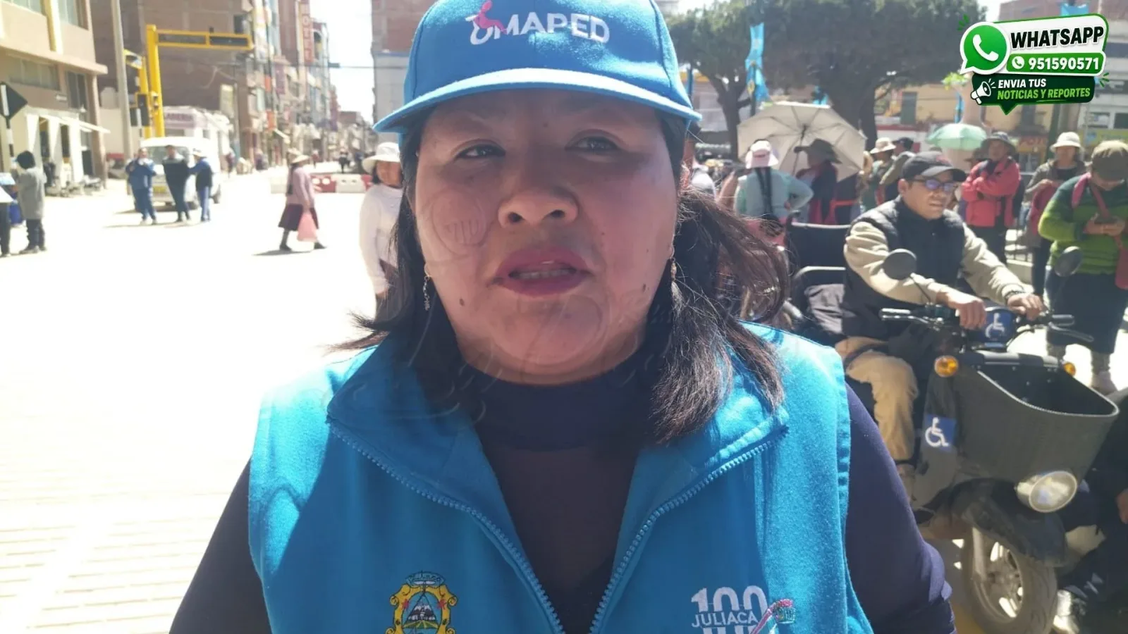 La responsable de la Oficina Municipal de Atención a las Personas con Discapacidad (OMAPED), Margot Ruiz Apaza