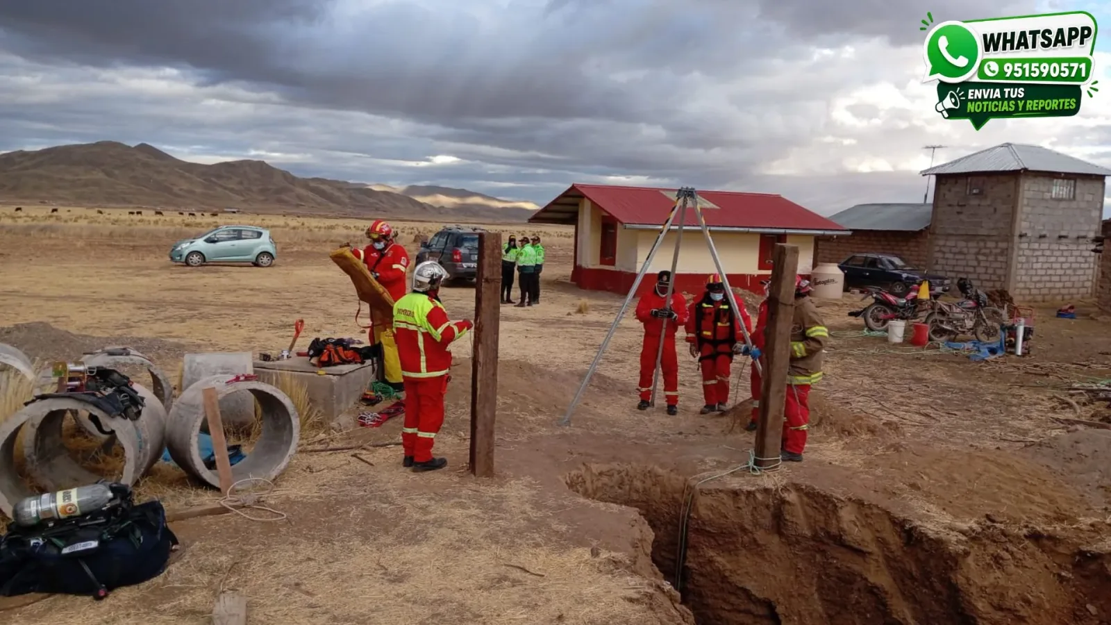 Dos hombres mueren asfixiados dentro de un pozo mientras buscaban agua en Tirapata