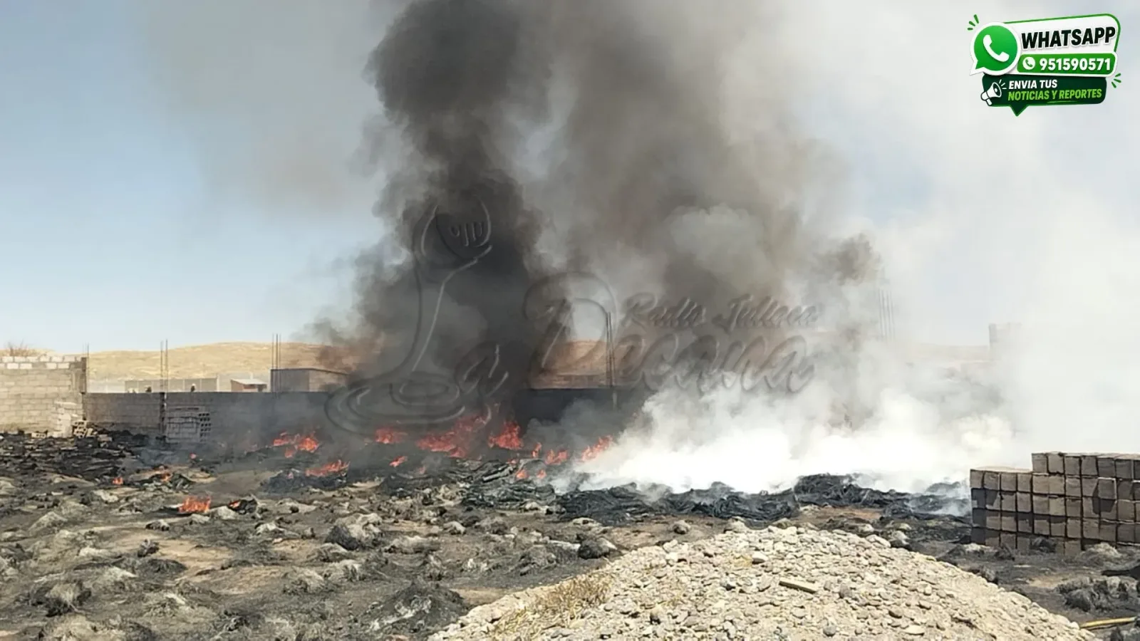 Incendio-forestal-consume-más-de-una-hectárea-y-alcanza-depósito-de-neumáticos-en-Caracoto