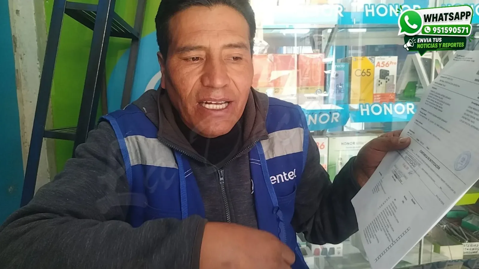 expresidente de las 4 Zonas de Juliaca, Antero Pimentel Esquivias