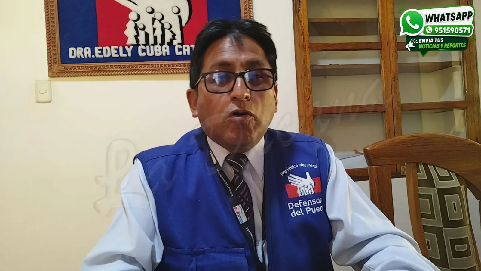Coordinador del Módulo Defensorial, Nibardo Enríquez Barriales