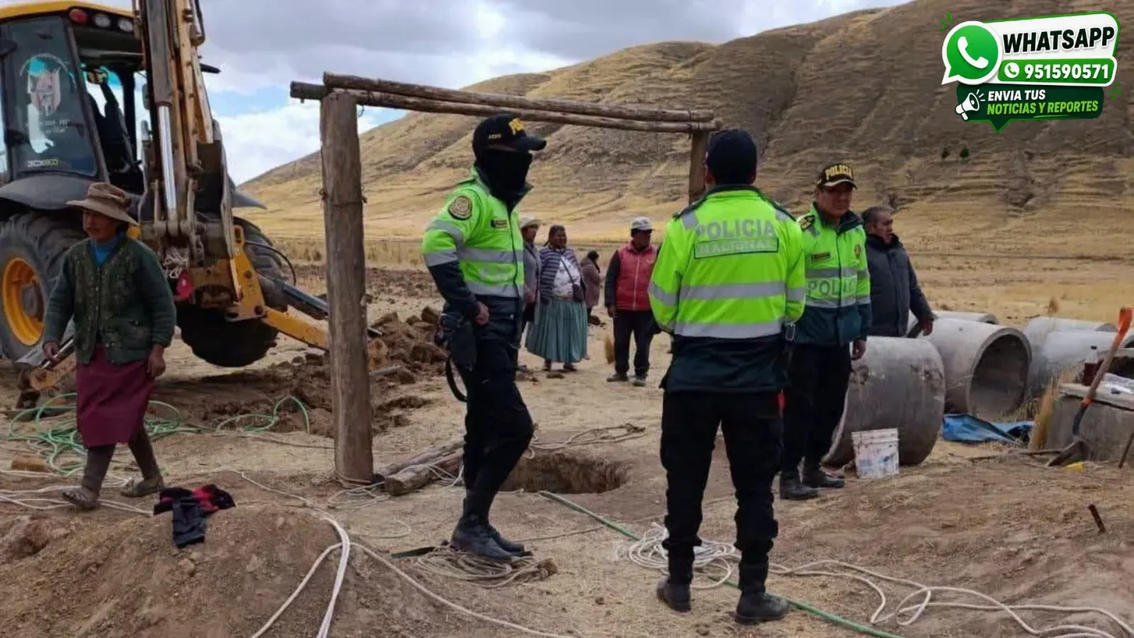 Dos hombres mueren asfixiados dentro de un pozo mientras buscaban agua en Tirapata
