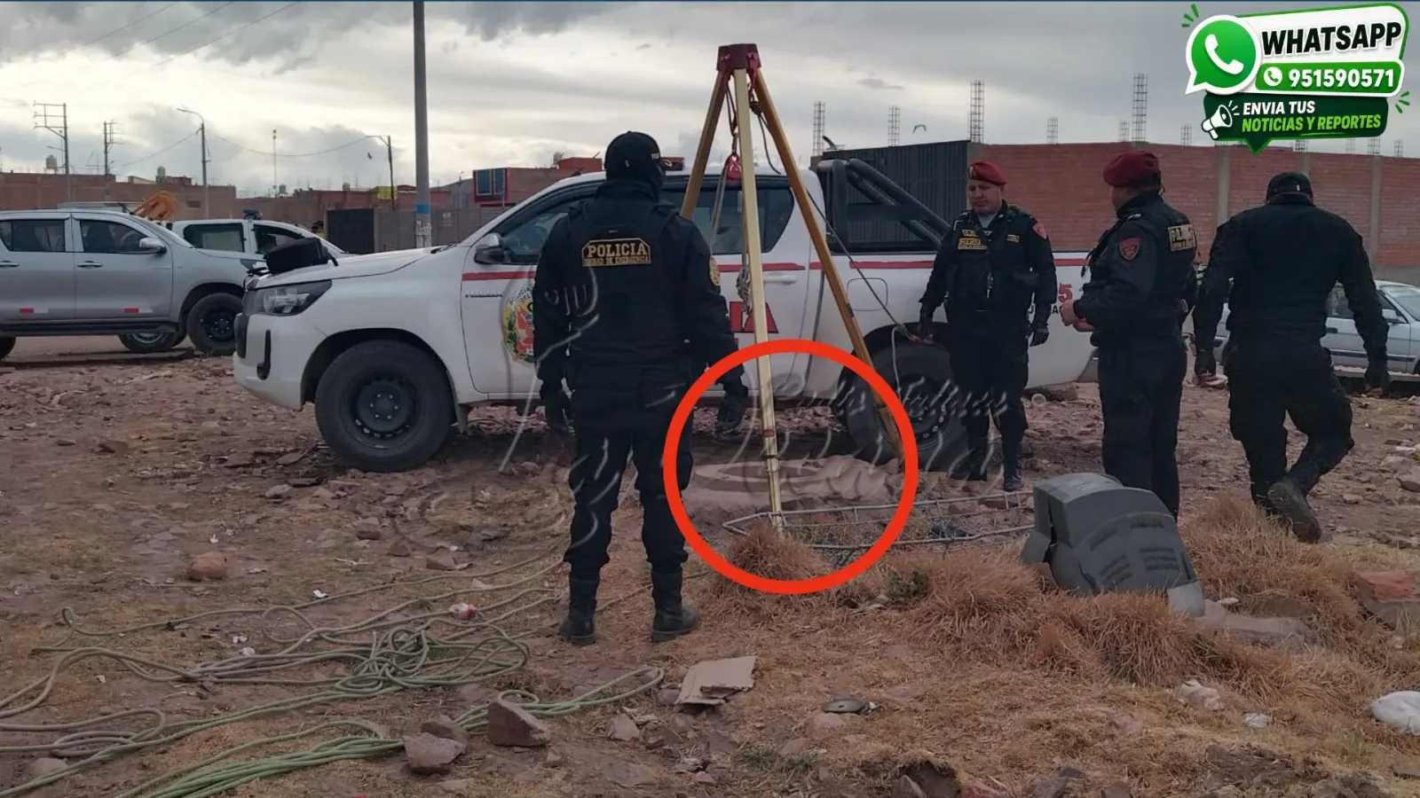 Hallan cuerpo de un varón dentro de un pozo de 10 metros en San Miguel