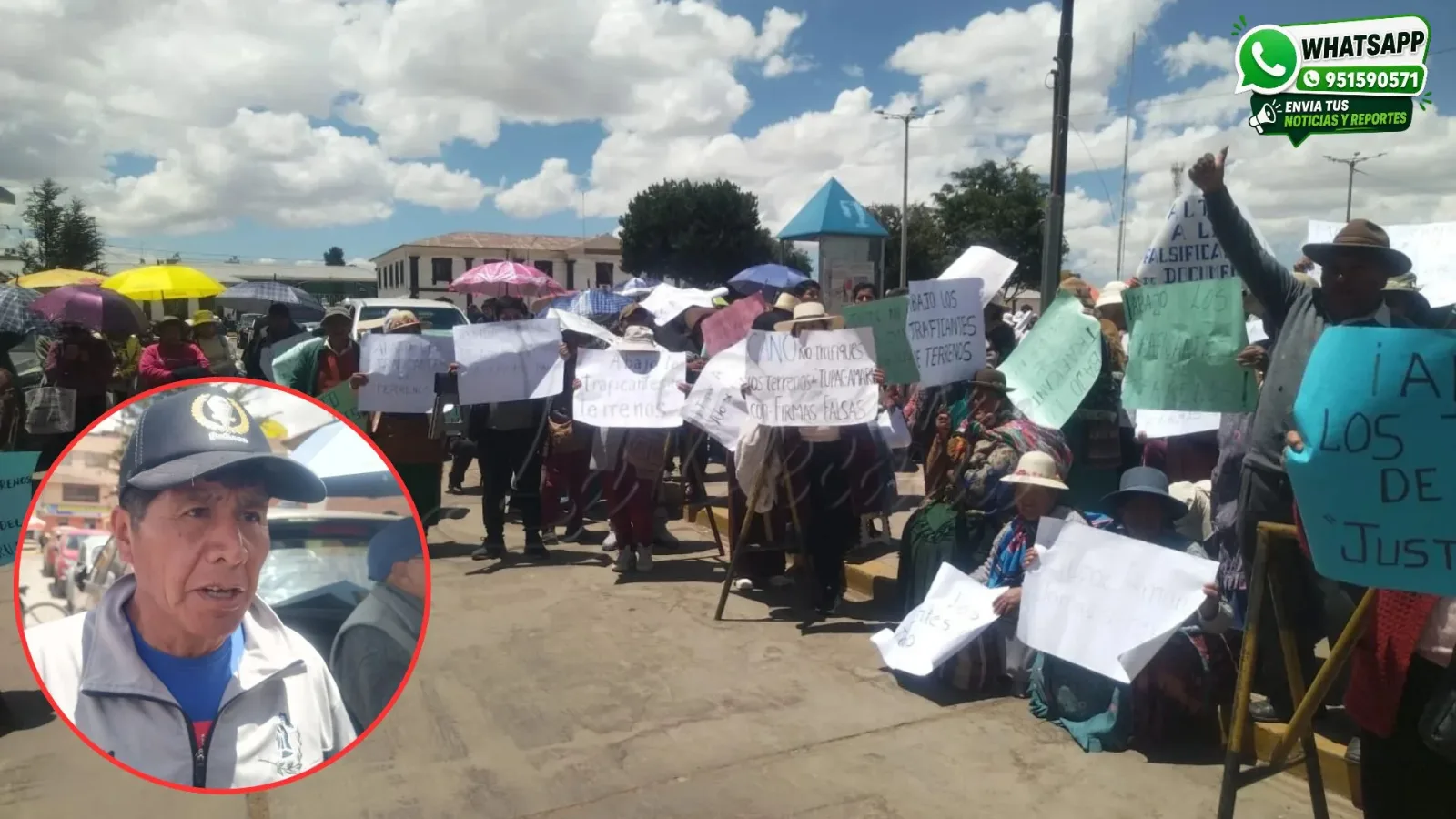 Comerciantes del mercado Túpac Amaru protestan frente al Poder Judicial por proceso judicial sobre terrenos