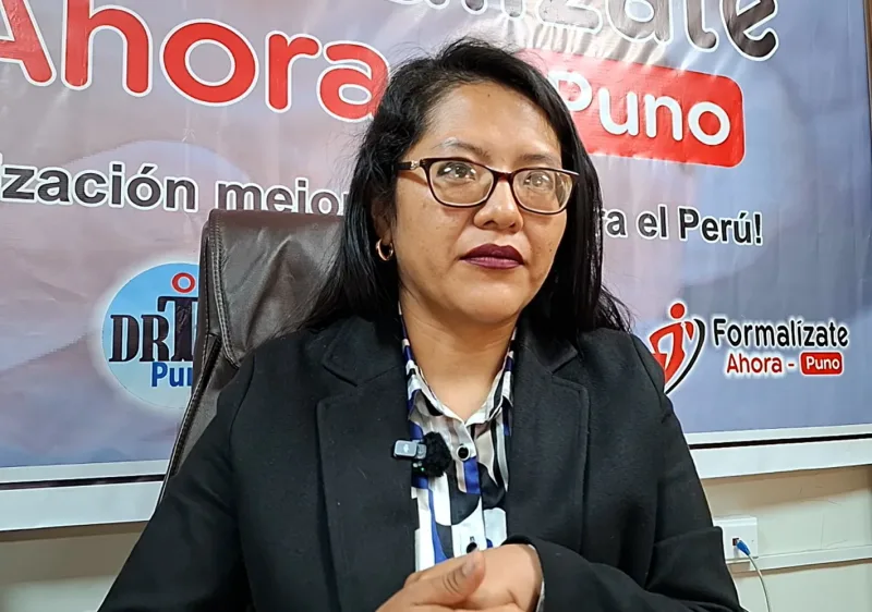 la responsable del Centro Integrado Formalízate Ahora, dependiente de la Dirección Regional de Trabajo y Promoción del Empleo de Puno, Anais Hancco