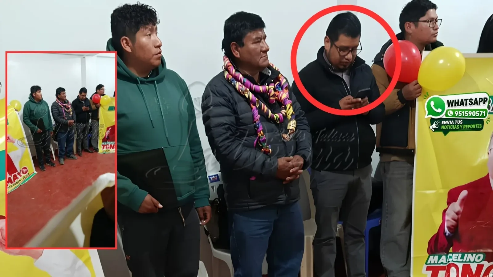 Funcionario de Oscar Caceres apoya a Tamayo