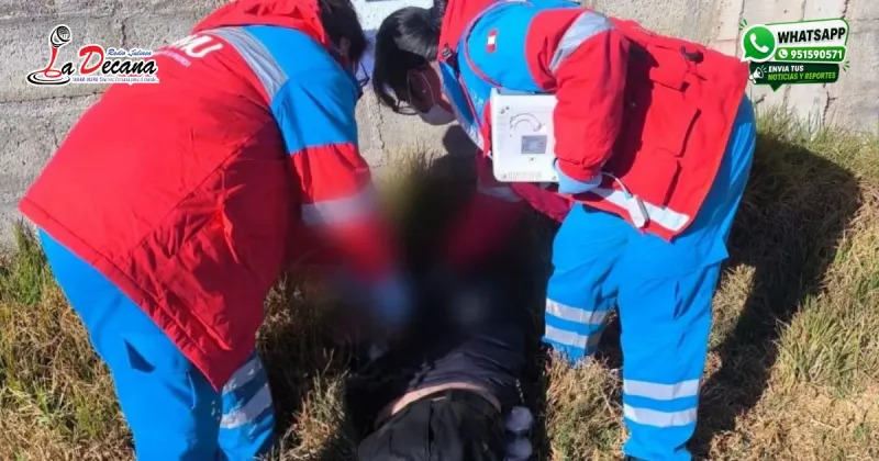 Hallan a músico inconsciente y con signos de abandono en la carretera Panamericana Sur en Puno