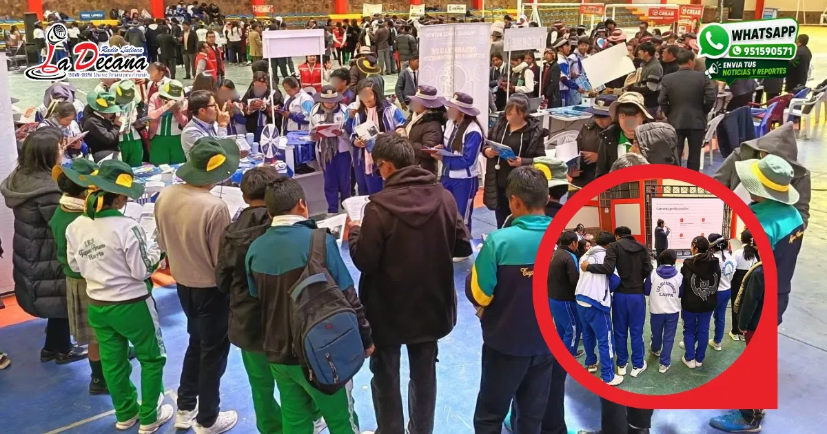 Más de 400 estudiantes de Lampa participan en feria educativa sobre vocación y becas