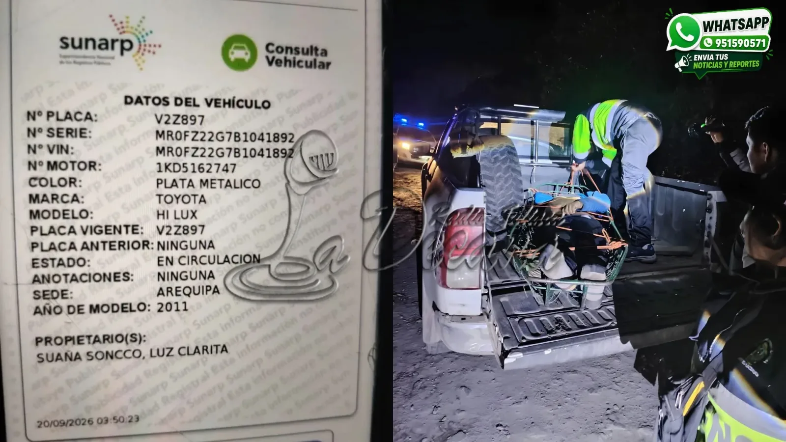 Camioneta cae 250 metros y deja un fallecido en Sandia