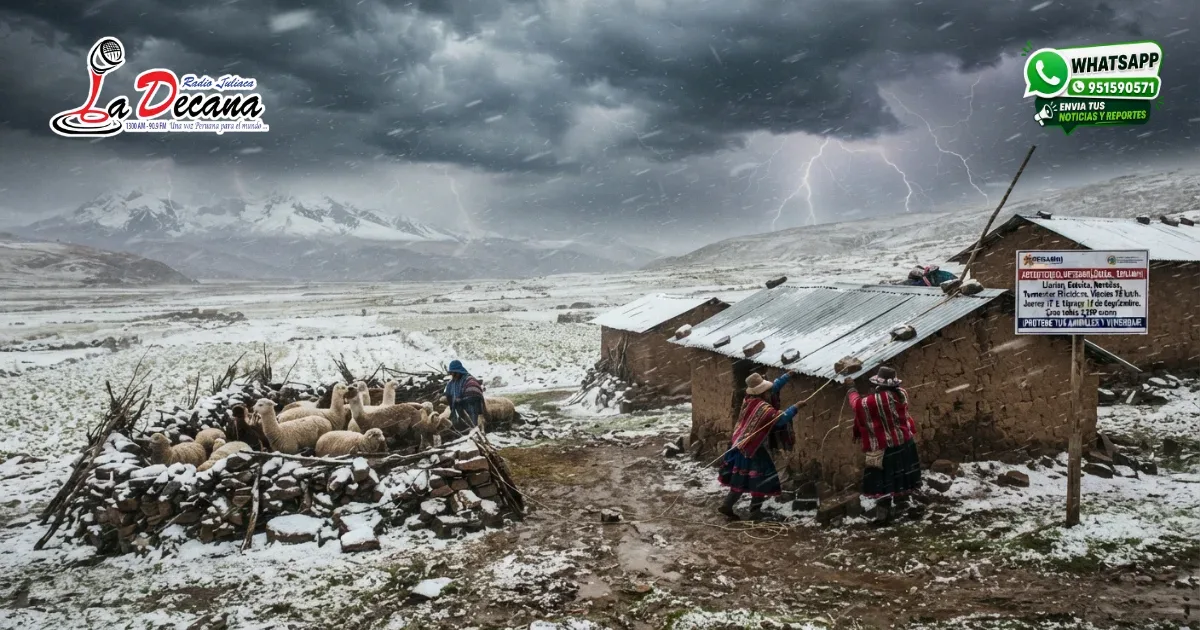 Senamhi emite alerta de lluvias, granizo y nevadas de moderada a extrema intensidad en el altiplano puneño