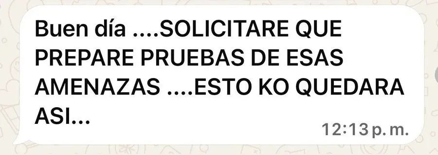 presidente de la comunidad de Lucma (Vilcabamba), quien fue amenazado de no "volver vivo a su casa"