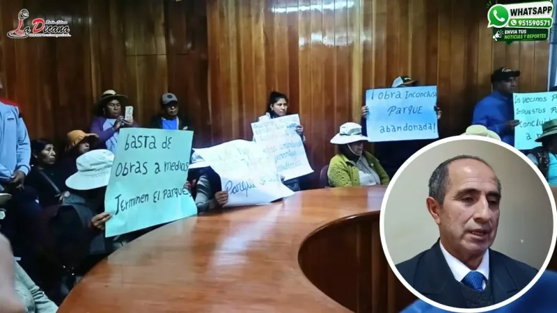 vecinos de Villa Florida exigen culminación de obra de losas recreacionales multiuso