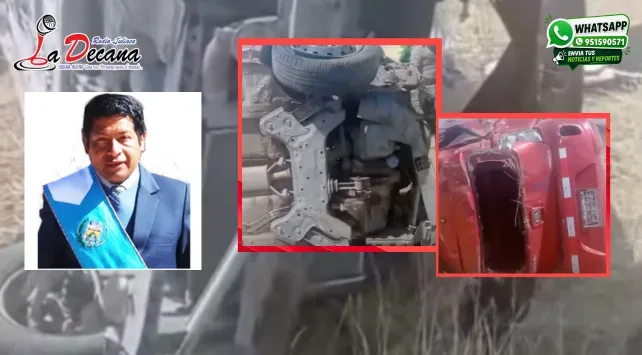 Alcalde de Santa Lucía y candidato a la reelección queda grave tras violenta volcadura en la vía Cabanilla - Lampa