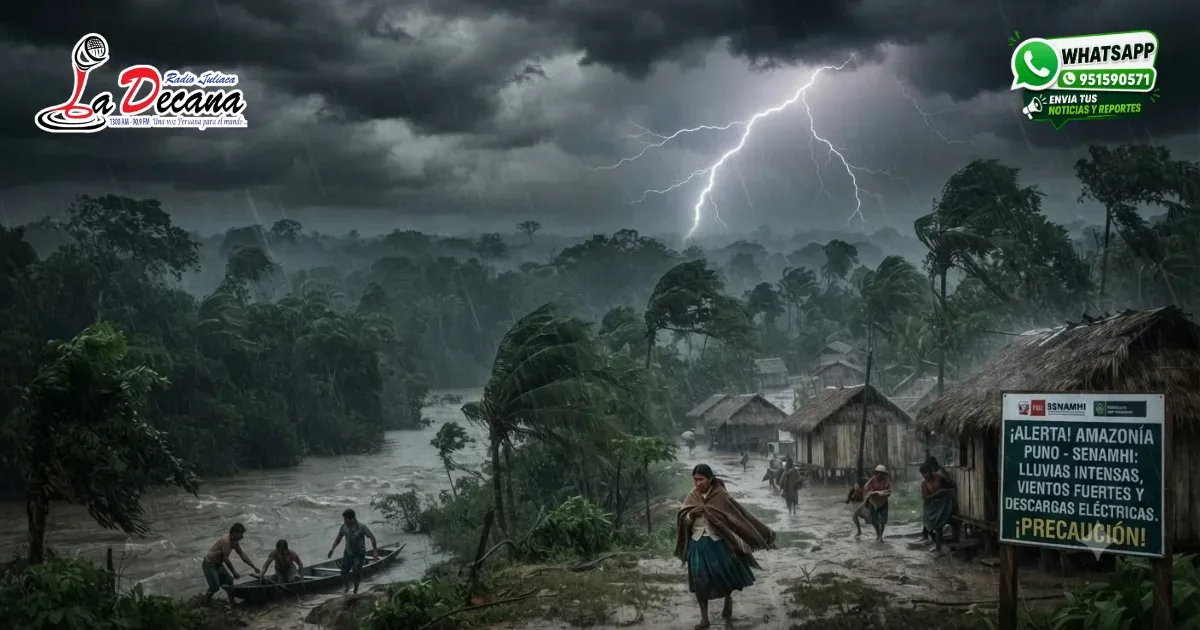 ¡Alerta en la Amazonía de Puno!: Senamhi anuncia lluvias intensas, ráfagas de viento y descargas eléctricas