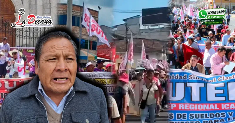 Secretario general del SUTEP provincial de San Román, Víctor Apaza Larico