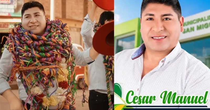 candidato a la alcaldía de San Miguel, César Manuel Apaza Mamani