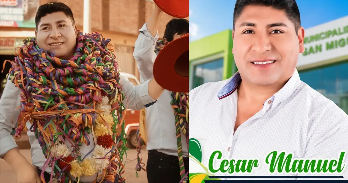 candidato a la alcaldía de San Miguel, César Manuel Apaza Mamani