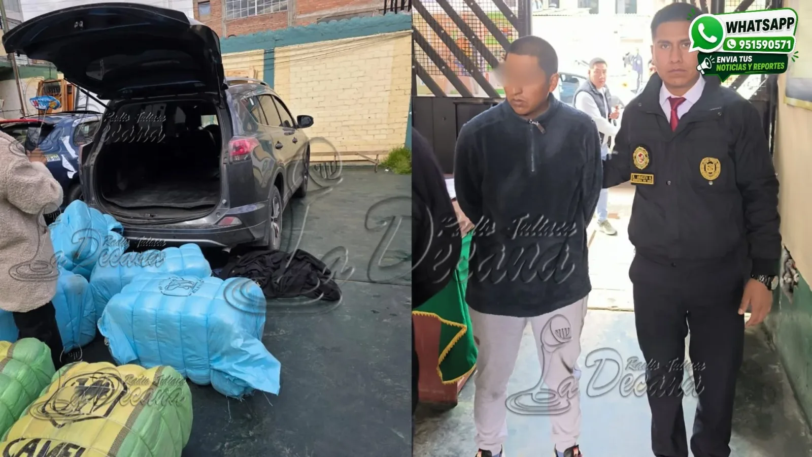 Intervienen vehículo con fardos de ropa usada y detienen a conductor por presunto contrabando en Puno