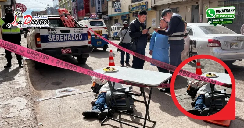 Hombre muere de manera repentina mientras desayunaba cerca del mercado Túpac Amaru