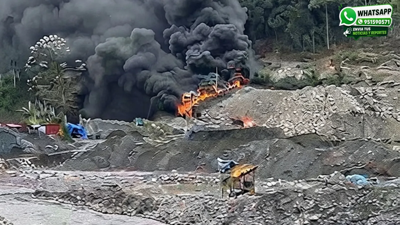 Policía destruye maquinaria utilizada en minería ilegal durante operativo en Sandia y Carabaya