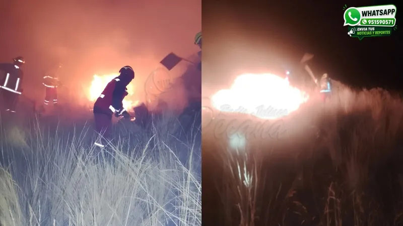Incendio forestal se extiende en sector Laguna Colorada de Lampa