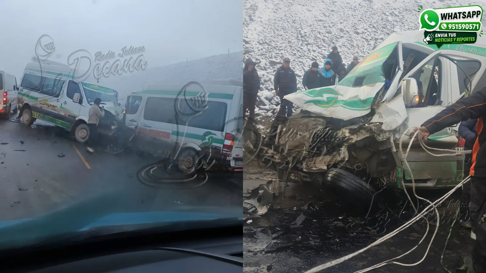 Fuerte-choque-frontal-entre-dos-vehículos-deja-varios-heridos-en-el-ingreso-a-La-Rinconada