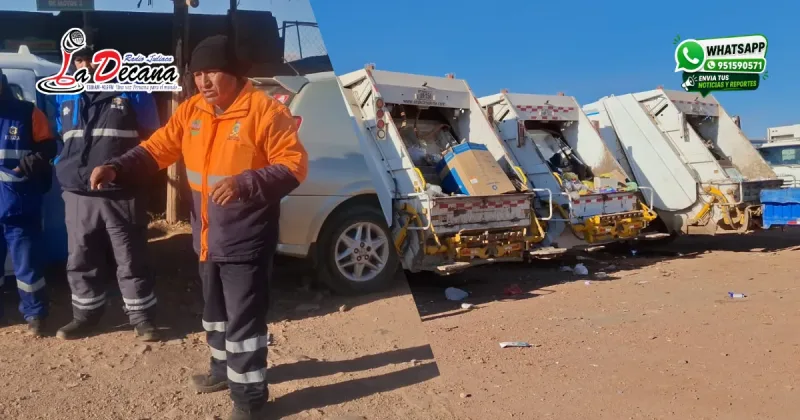 Choferes de limpieza protestan en Juliaca por desabastecimiento de combustible