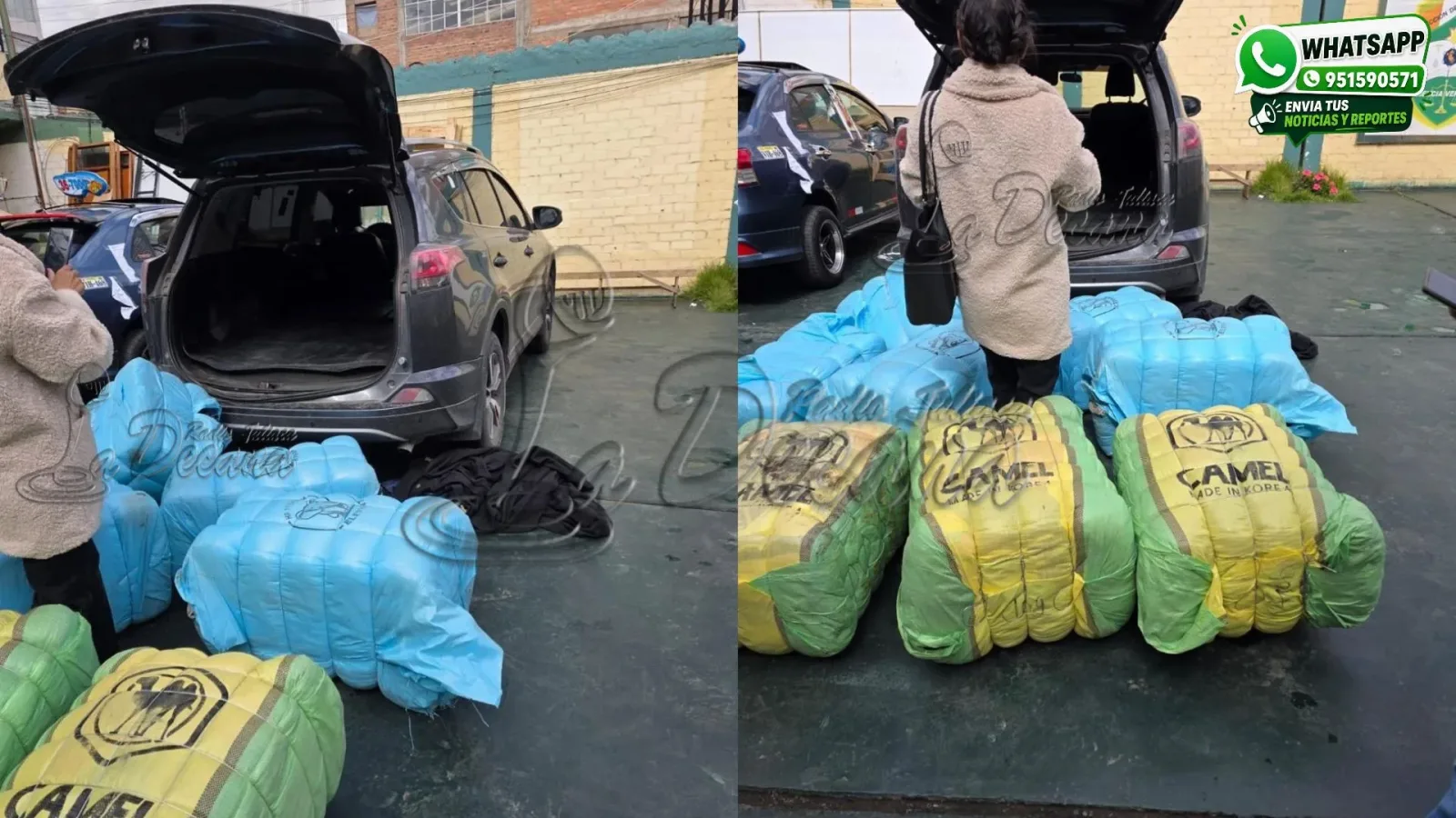 Intervienen vehículo con fardos de ropa usada y detienen a conductor por presunto contrabando en Puno