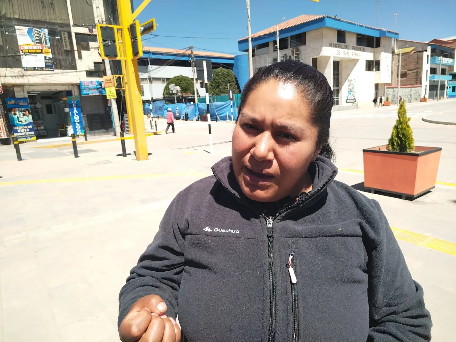 Mariela Cayo Sánchez, esposa de Manuel Quilla Ticona e integrante de la Asociación de Víctimas del 9 de Enero
