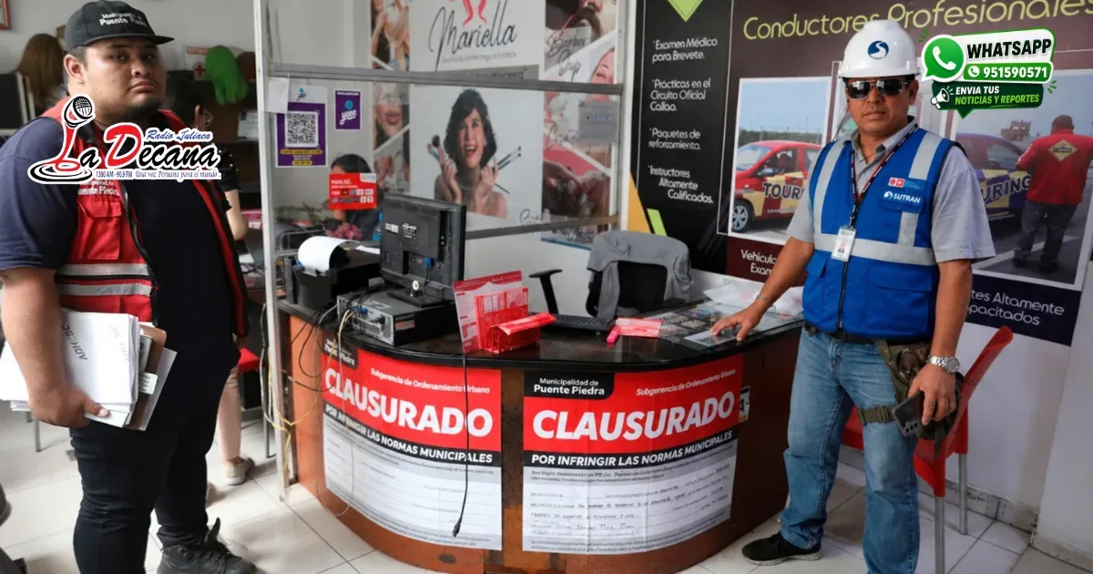 Puno concentra el 50% de escuelas de conductores clausuradas a nivel nacional por la Sutran