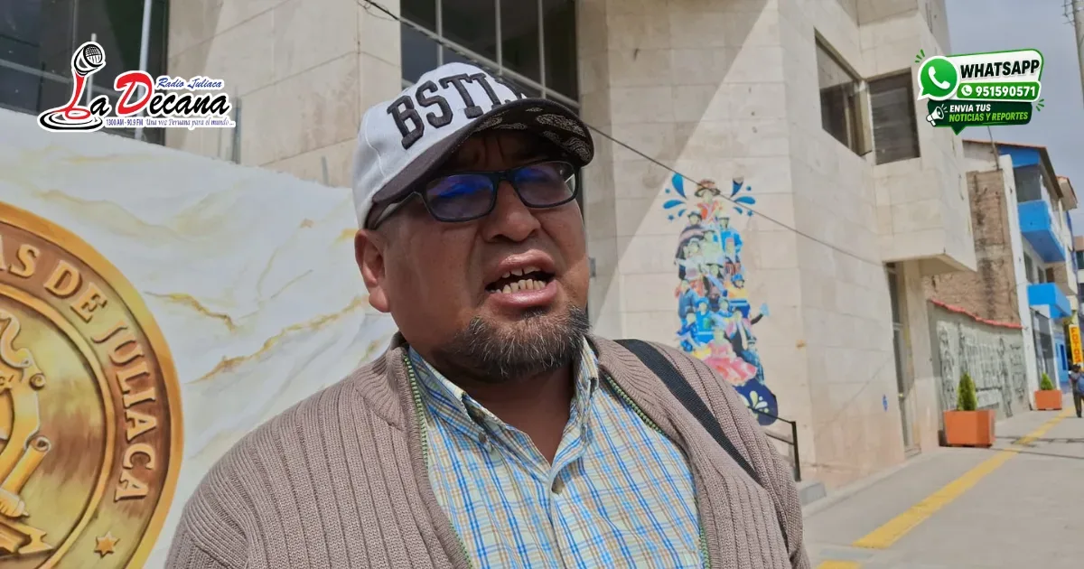 El expresidente de la Central de Barrios de Juliaca, Orlando Fernández Sejje