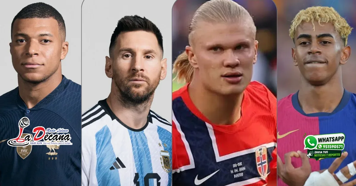 Lionel Messi, Kylian Mbappé, Erling Haaland, Jude Bellingham,
