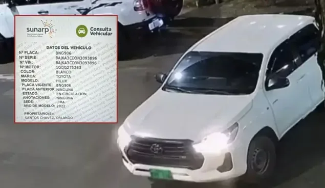Camioneta vinculada a masacre de Trujillo figura a nombre de un policía