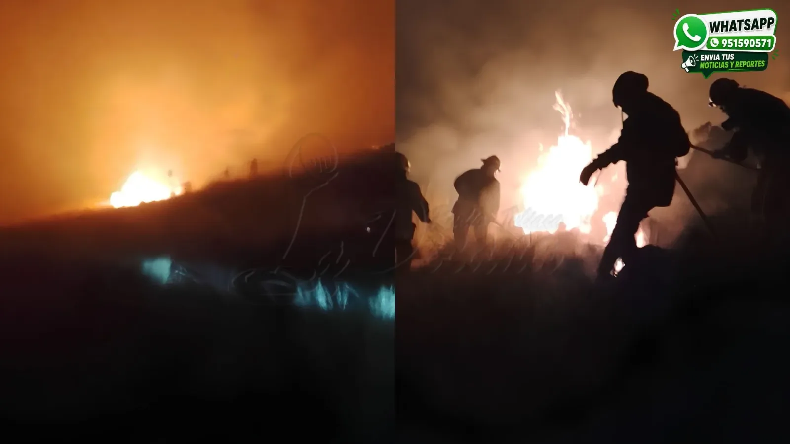 Incendio forestal se extiende en sector Laguna Colorada de Lampa