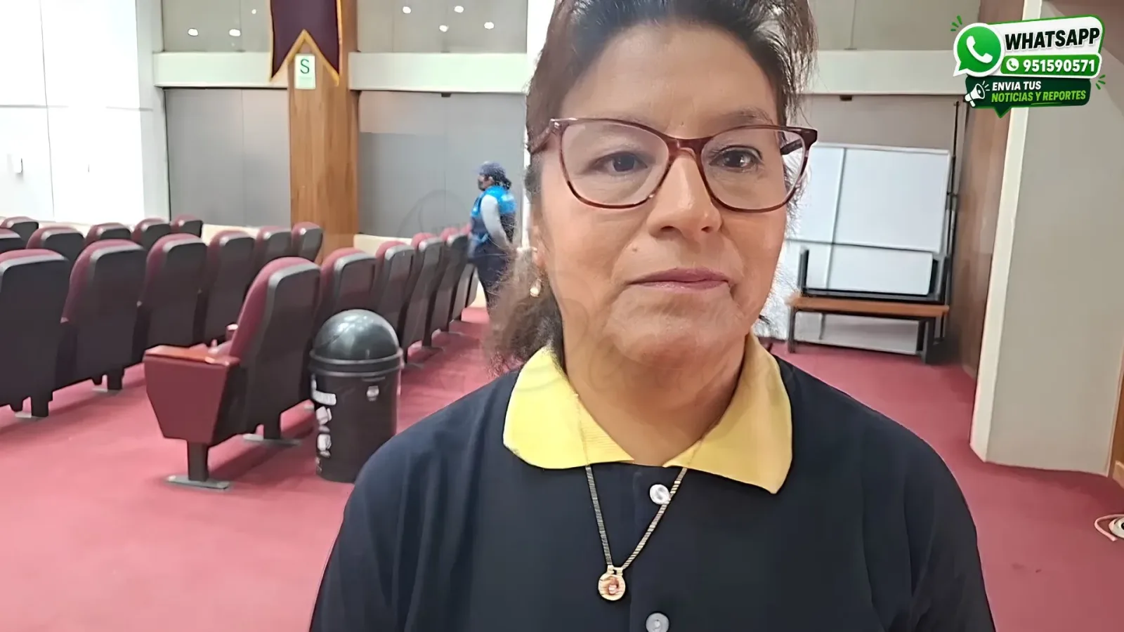 Olinda Pacheco Aguilar, integrante de la comisión de la festividad de la Municipalidad Provincial de San Román