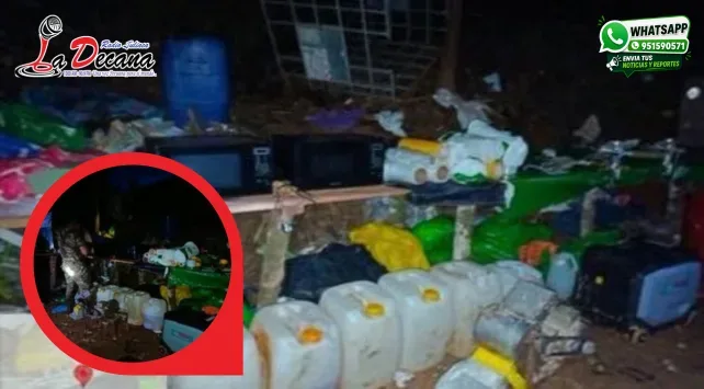PNP desmantela e incineran laboratorio de clorhidrato de cocaína en Sandia