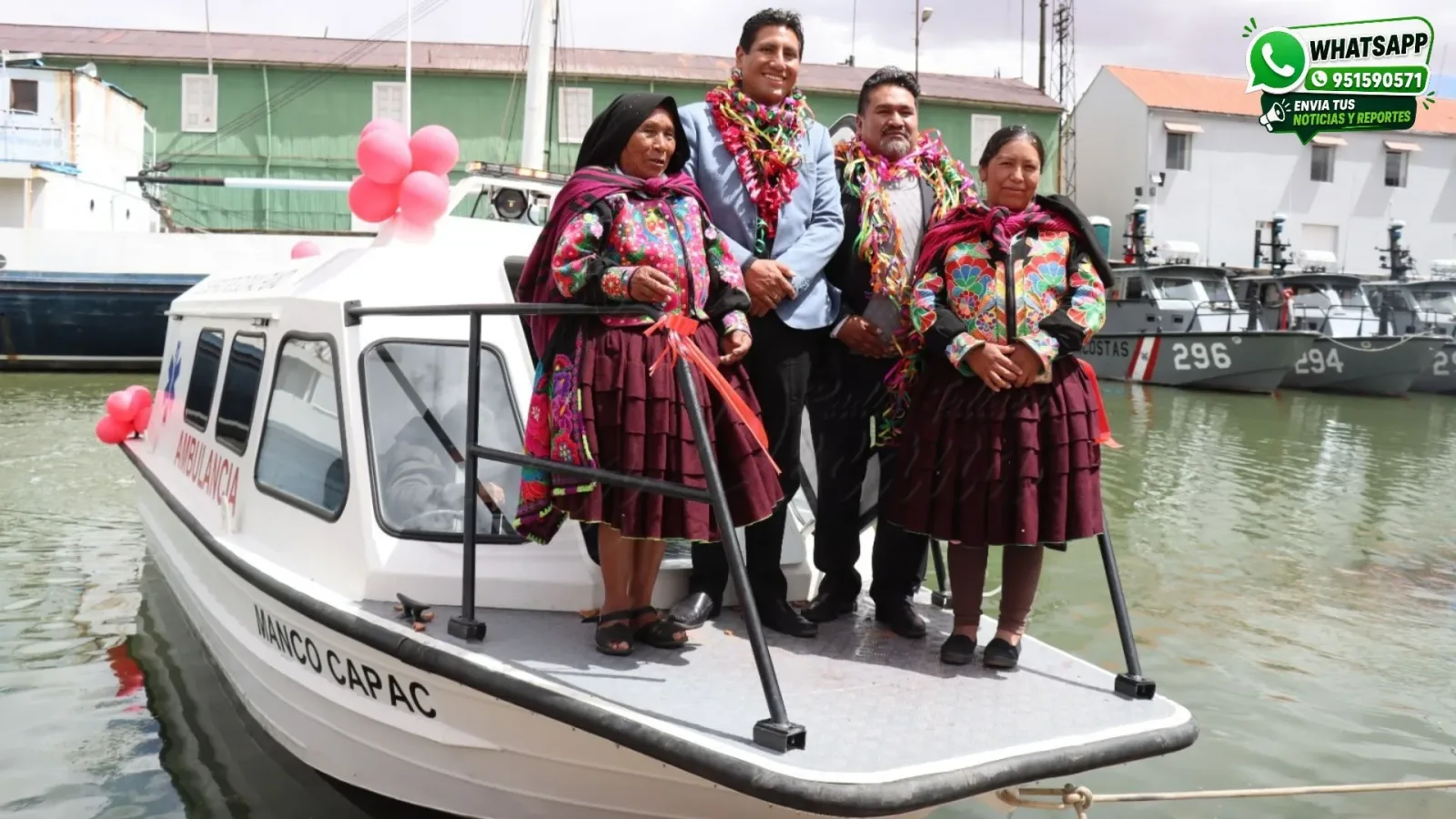 Gobierno regional de Puno entrega ambulancias acuáticas para atender emergencias en el lago Titicaca