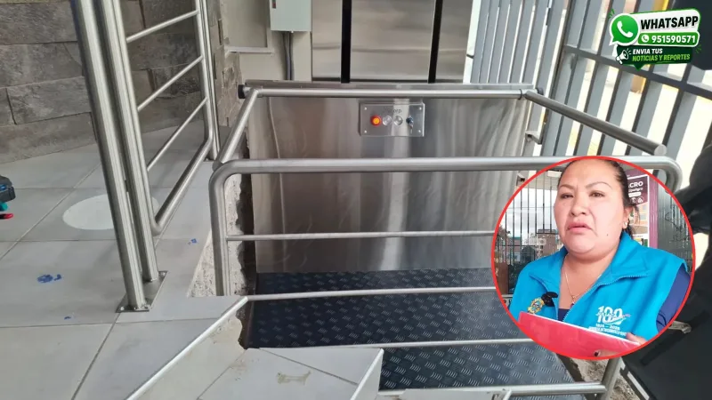 Instalan elevador eléctrico en la Casa de la Cultura de Juliaca para mejorar la accesibilidad de personas con discapacidad
