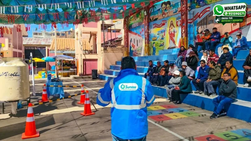 Sunass capacita a padres de familia sobre limpieza y mantenimiento de tanques de agua en colegios