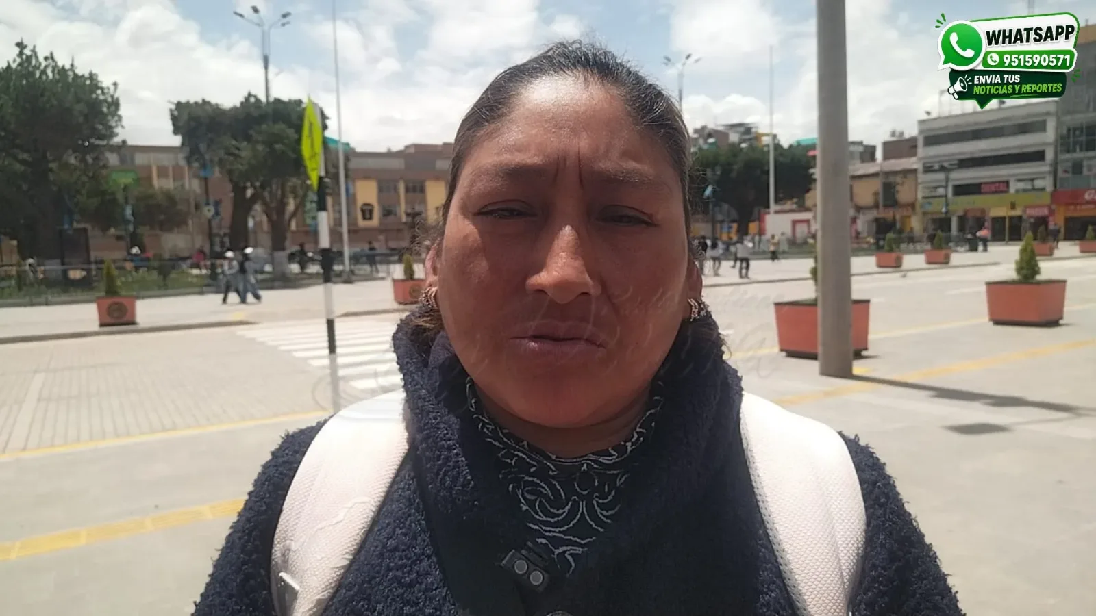 Basilia Lucas Huanaco, representante de los padres de familia de la institución educativa Gamaliel Churata, del distrito de Cabana