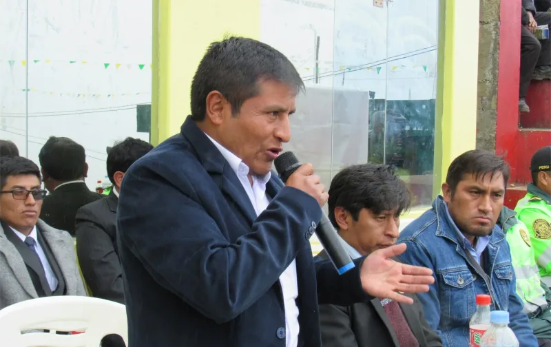 alcalde del distrito de Quiaca, Ricardo Quispe Calisaya