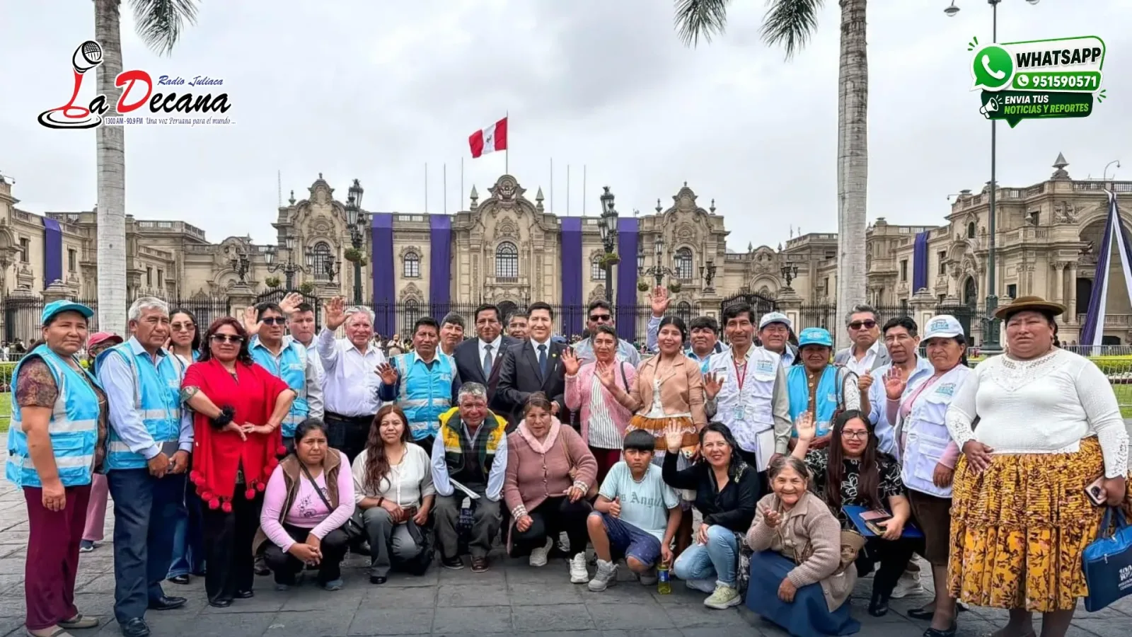 Mancha y Soncco llegan a Palacio con dirigentes de Juliaca para reunirse con Keiko Fujimori