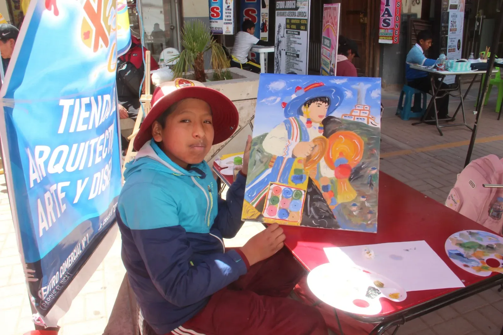 Más de 70 estudiantes participaron en el III Concurso Regional de Pintura por el centenario de San Román