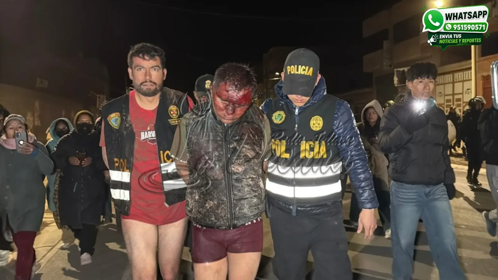Intervienen a tres policías y un civil tras presunto asalto a vivienda en Juliaca