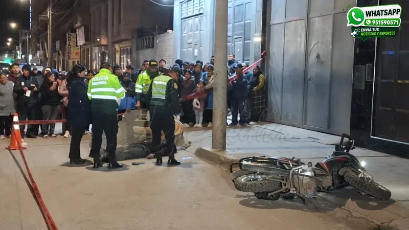 Motociclista muere tras impactar contra poste tendido en la vía en San Miguel
