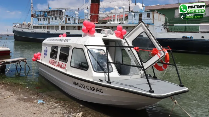 Gobierno regional de Puno entrega ambulancias acuáticas para atender emergencias en el lago Titicaca