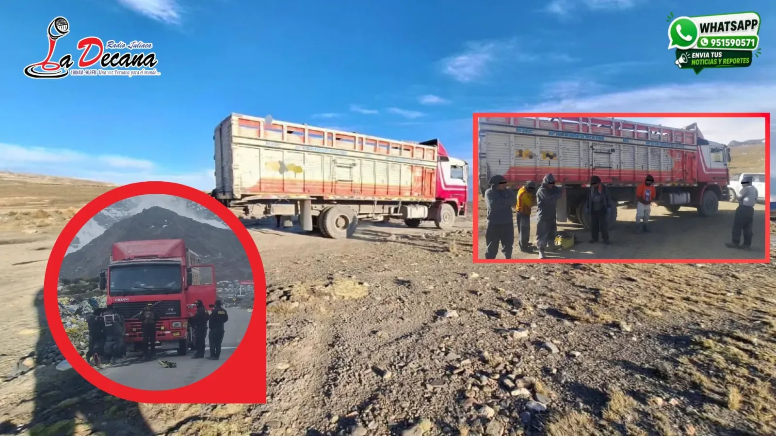 Detienen a nueve personas e incautan dos camiones con presunto relave minero en la Rinconada