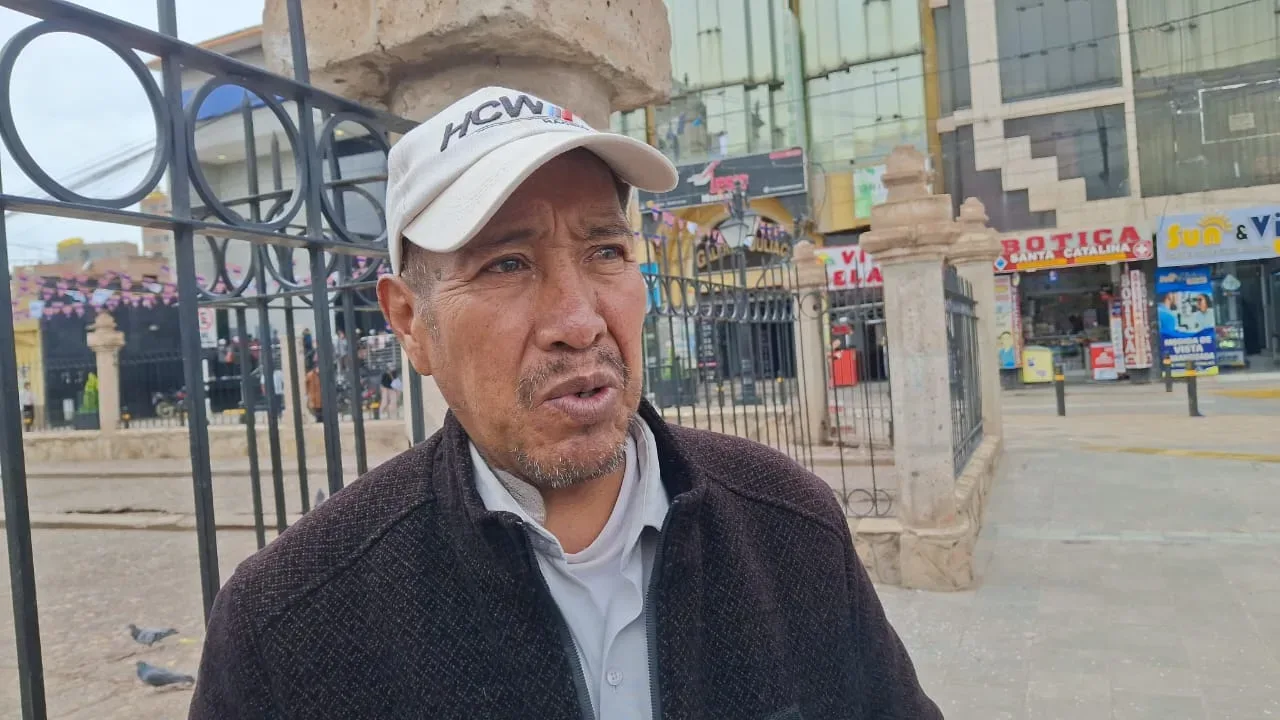 El expresidente de las Cuatro Zonas de Juliaca, Otoniel Choque Flores,