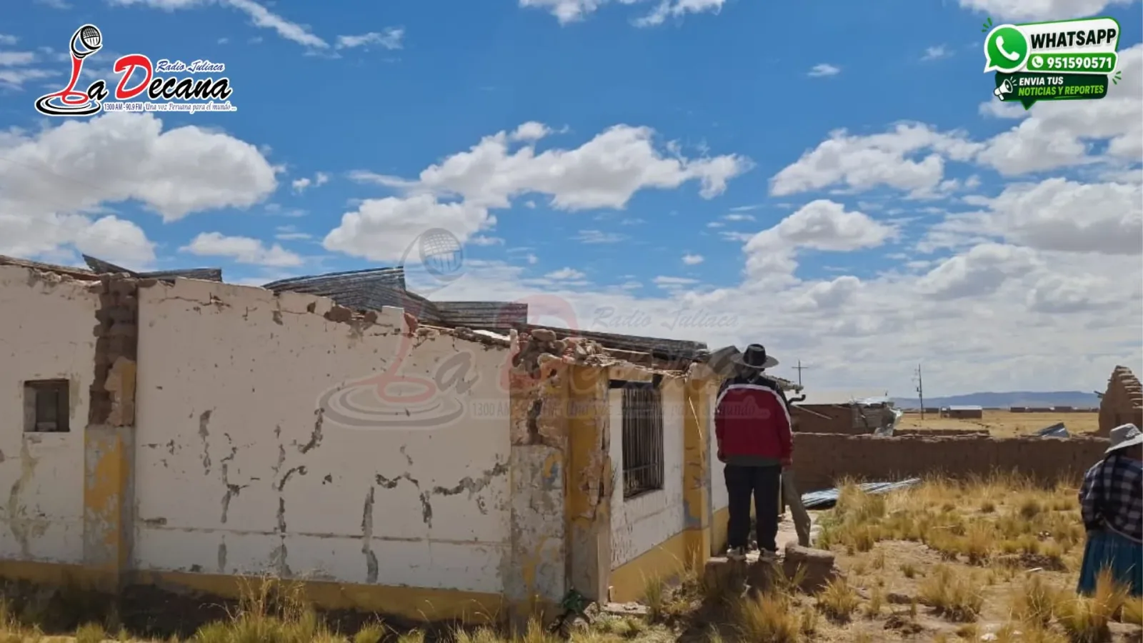 Fuertes vientos desprenden techo del puesto de salud de Chingora y pobladores exigen reparación